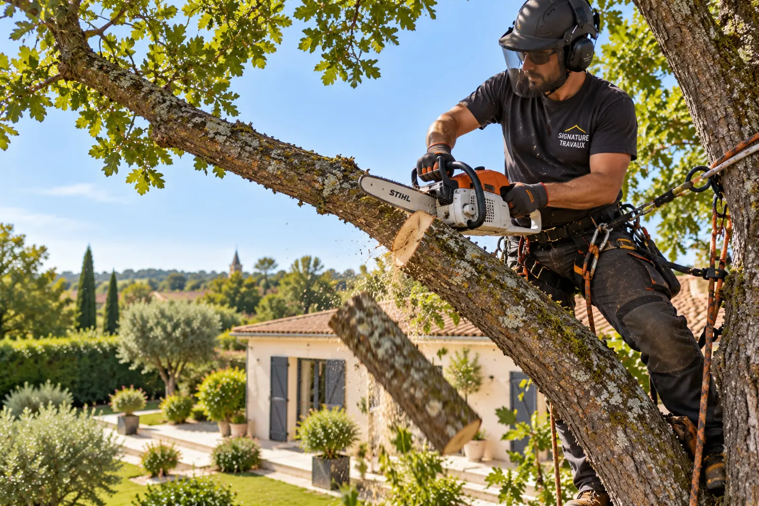 Illustration d'un entretien d'arbre